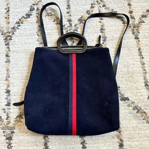Clare V. Marcelle Backpack - suede Navy Blue
